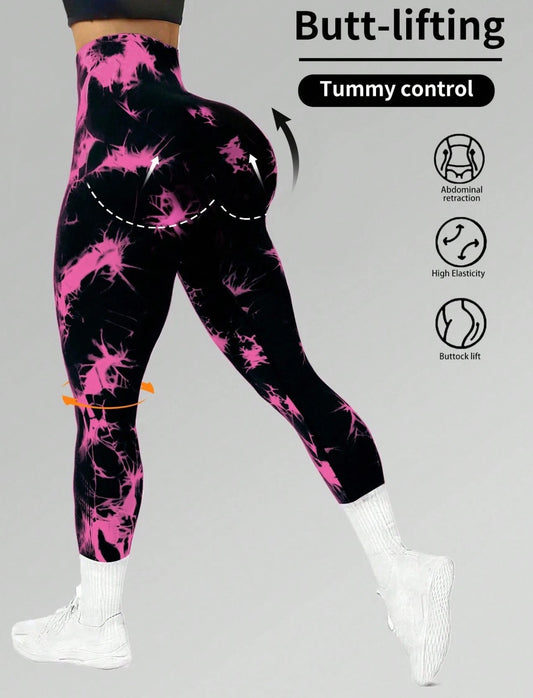 Tie-Dye Sculpt High-Waist Leggings